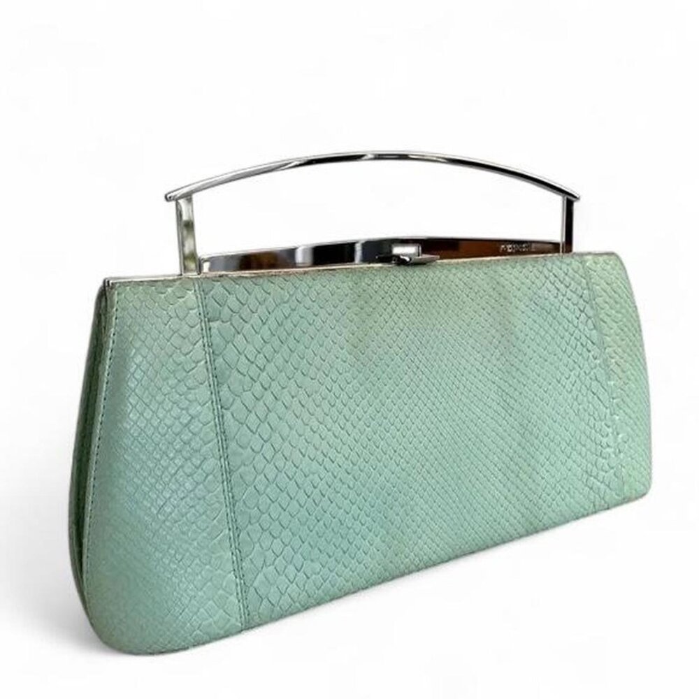 RARE Vintage Fendi Snakeskin Leather Structured Clutch Bag in good condition - Picture 2 of 5